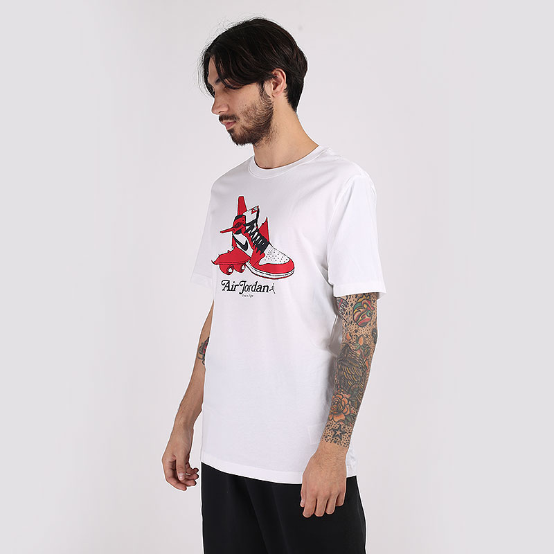 мужская белая футболка Jordan Brand Short-Sleeve Graphic Crew CN3596-100 - цена, описание, фото 2